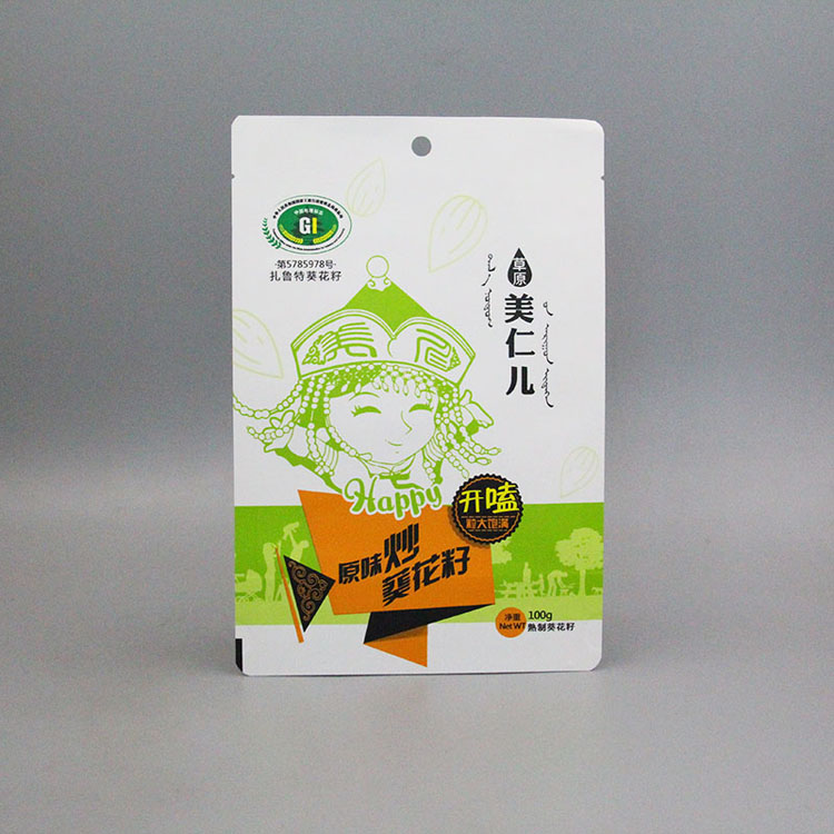 100g瓜子+白牛皮纸复铝箔+自立袋