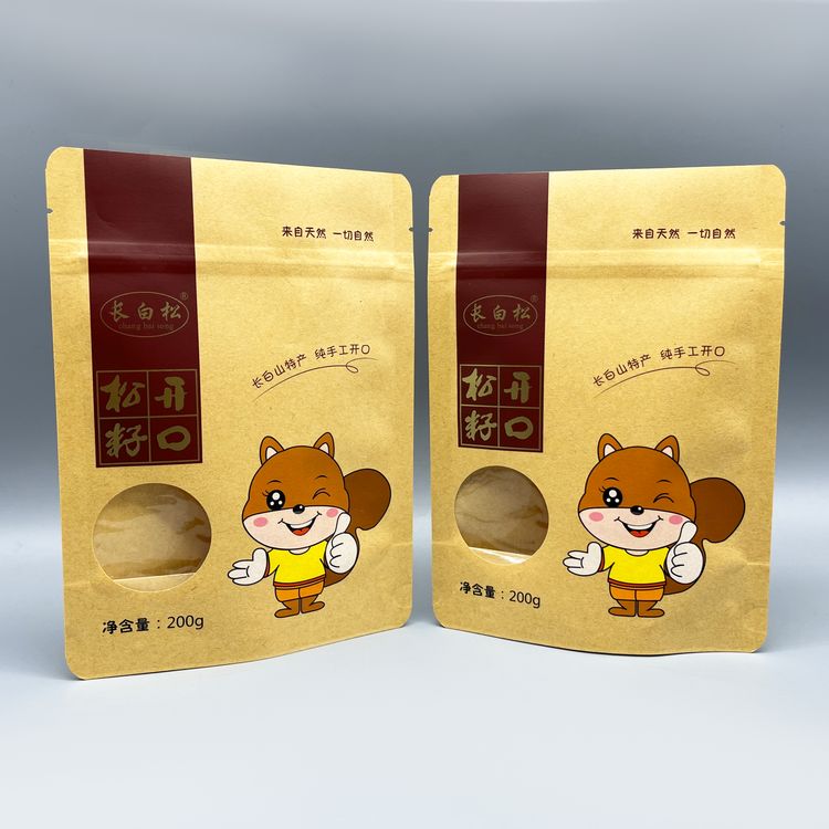圆形开窗坚果袋