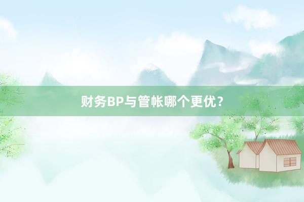 财务BP与管帐哪个更优？